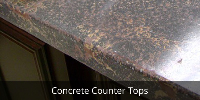 products to create concrete counter tops