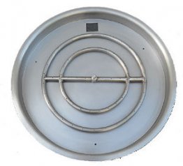 25" Firepit Pan with 18" Burner (Natural Gas)