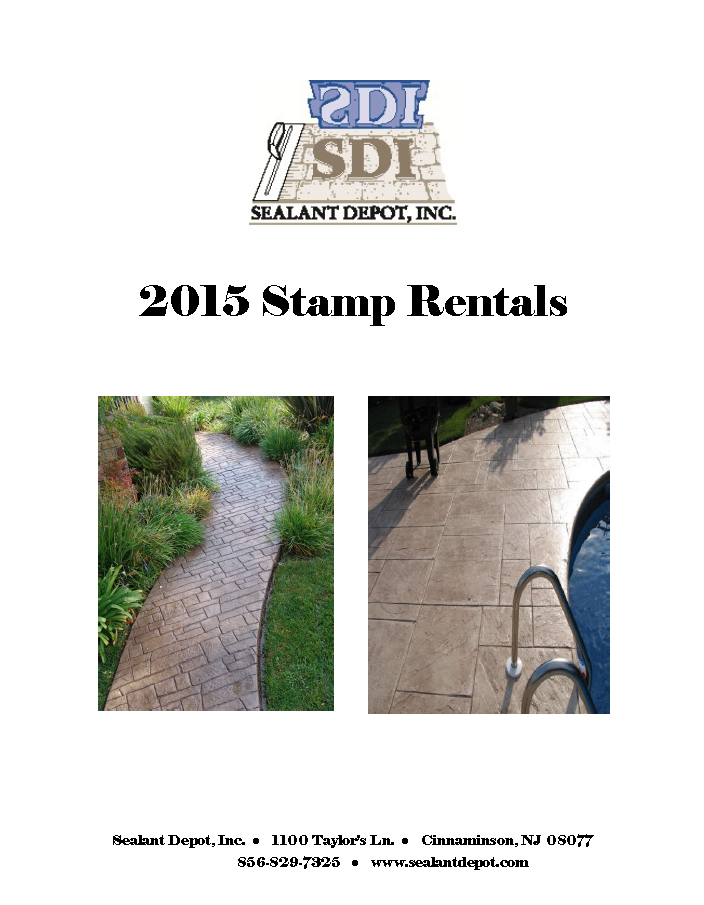 Sealant Depot 2015 Stamp Rentals