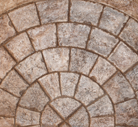 Cobblestone Circle Stamp Concrete