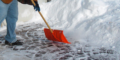 Snow Shovel Concrete Stamped Drive Way New Jersey Sealant Depot