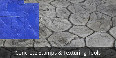 concrete stamps and texturing tools