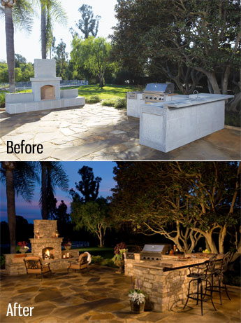outdoor kitchen kits before and after photo