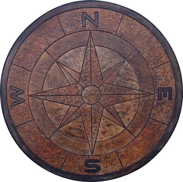 Proline Compass stamped concrete design