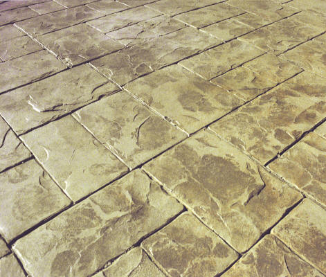 Ashler Slate Stamped Concrete Patio