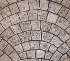 European Fan Small Stone Stamped Concrete Pattern