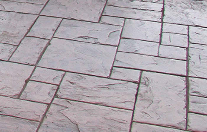 Brickform Grand Ashlar Slate pattern stamped concrete