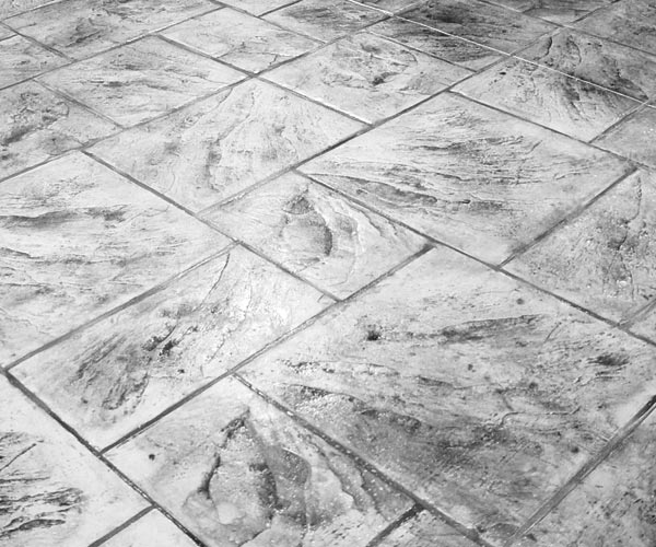 Large Ashlar Cut Slate Stamped Concrete