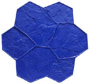 Random Stone Blue Stamp Pattern