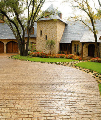 Matcrete UK Cobblestone stamped concrete pattern