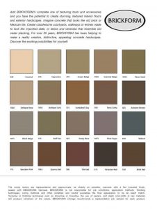 Brick form color chart