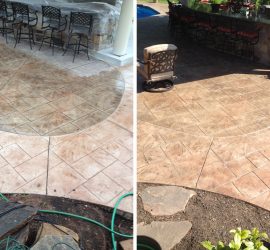 Stamped Concrete, Sealant Depot, Color, Color Consistency, Color Matching, Before and After Picture