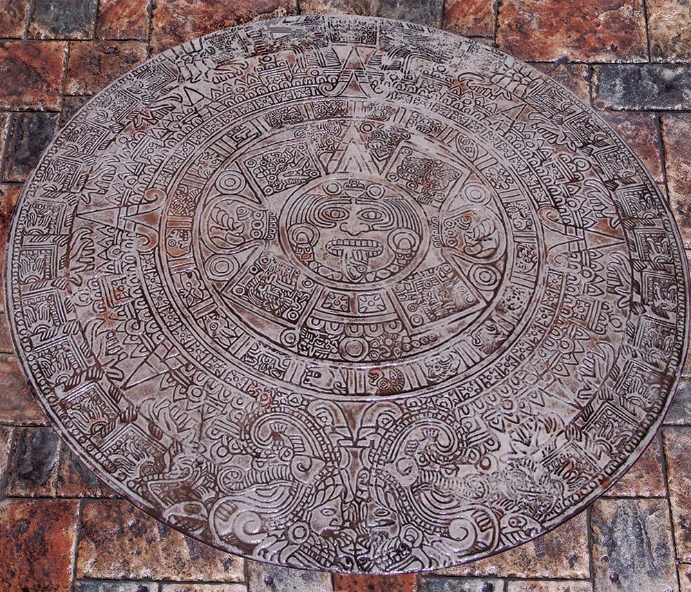 Proline Aztec Calendar stamped concrete